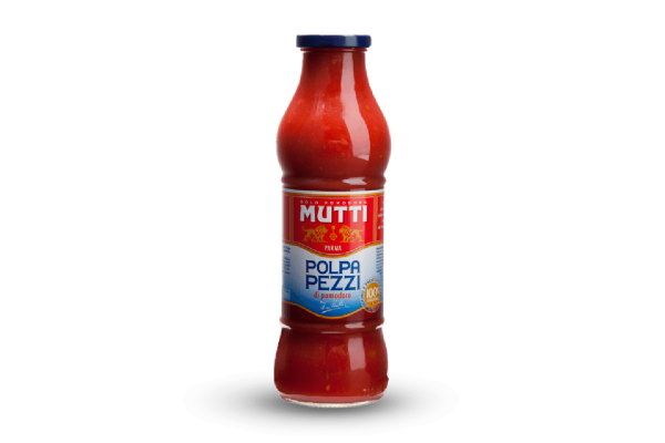 Mutti קוביות עגבניות מקולפות במיץ