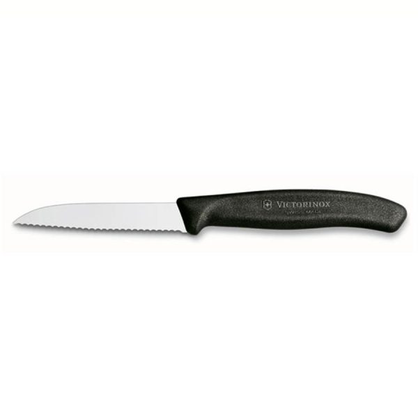 סכין ירקות משונן שפיץ Victorinox שחור
